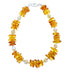 Amber And Pineapple Jasper Sterling Silver Bead Bracelet SX114007